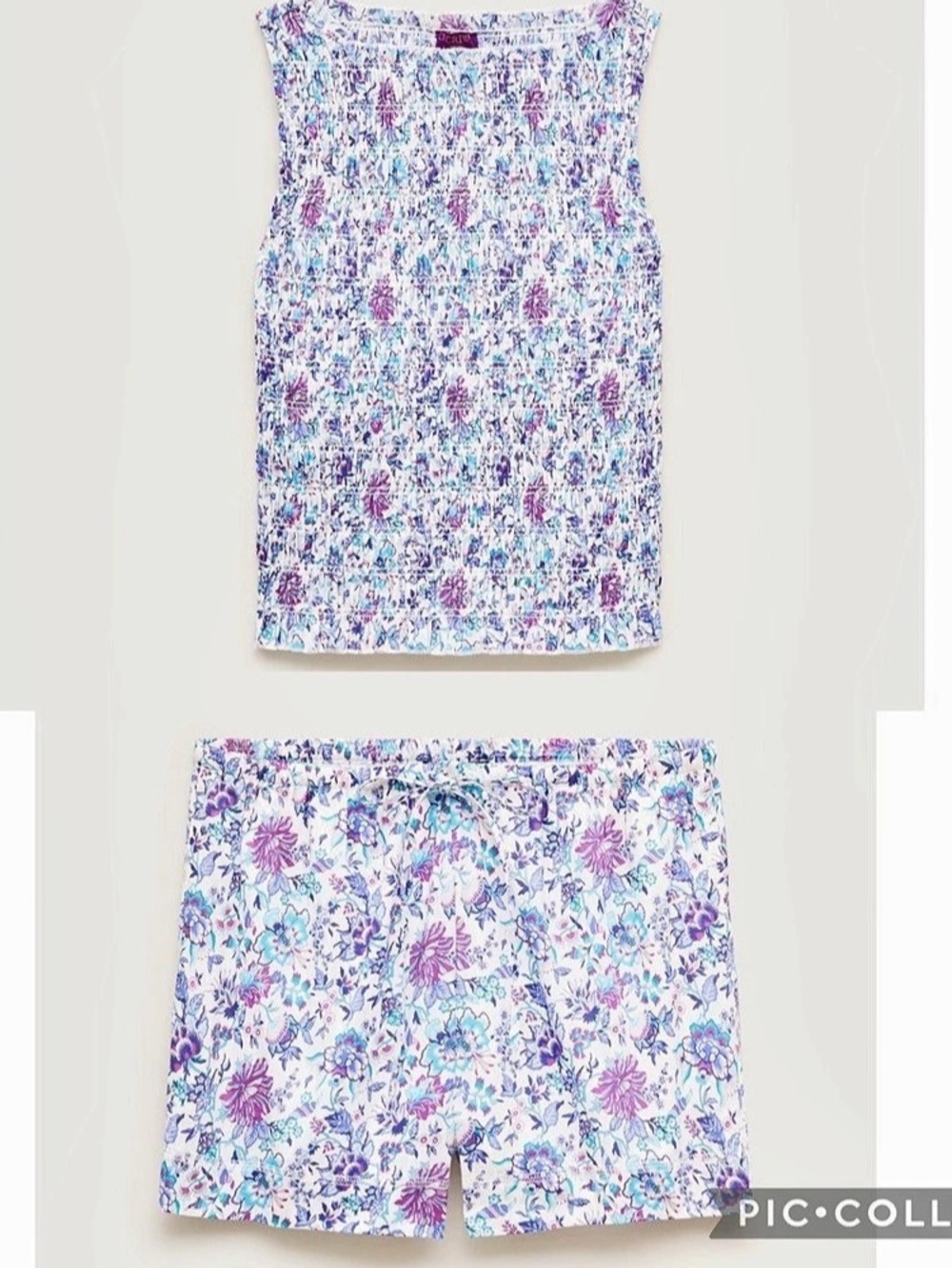 J.Crew Smocked crinkle top in Liberty® Christelle fabric